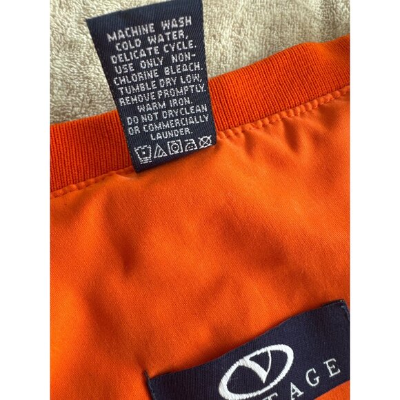 Vintage Illinois Orange V-Neck Sleeveless Windbreaker Pullover Vest Sz 3X Vantag - Picture 5 of 8